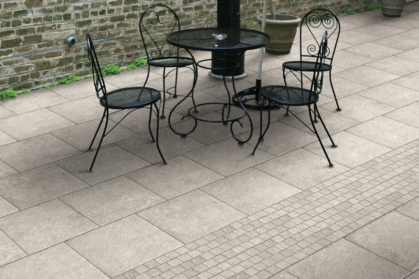 Carrelage terrasse rustique antidérapant gris